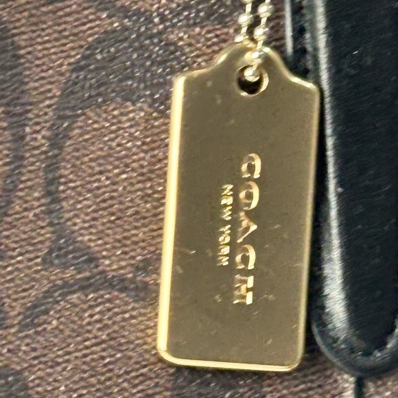 COACH Ava Tote In Signature Canvas w/ C Logo - Brown/Black - Picture 8 of 16